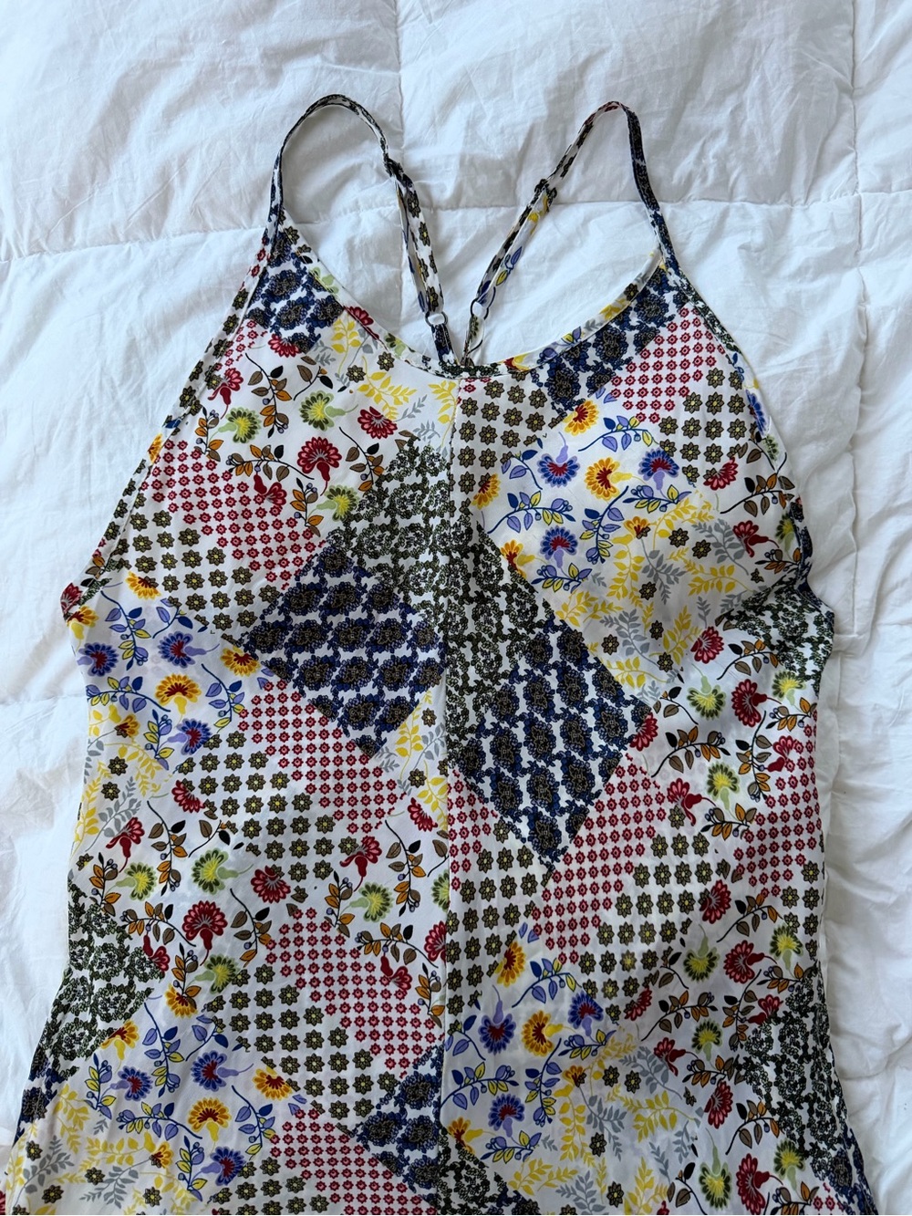 Earthbound Floral Dress - White with Multicolor Print